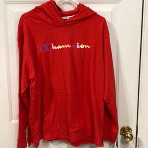 Red Champion hoodie XL